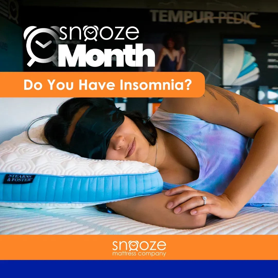 Woman with sleep mask